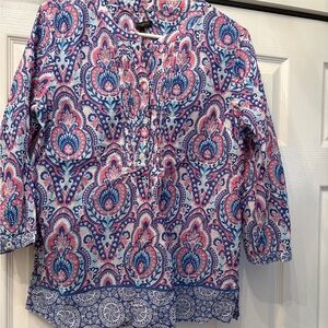 Talbots Paisley Womens Shirt, Size LP - Great for Spring!